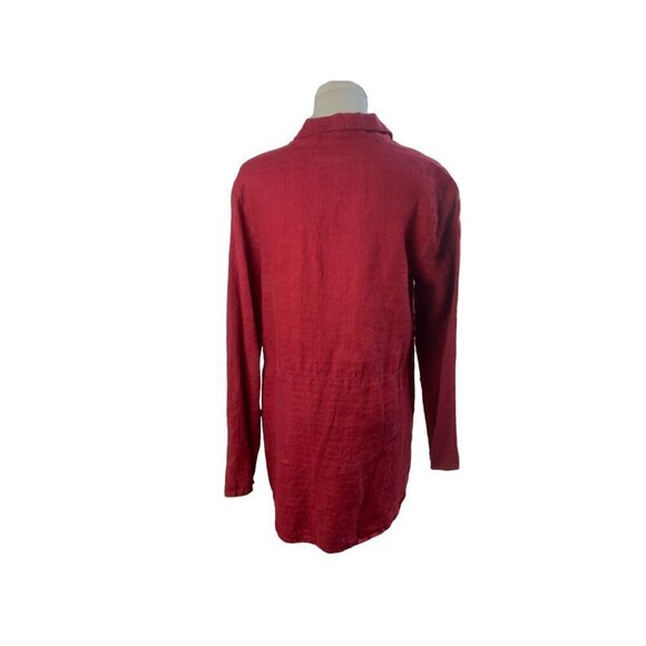 FLAX Deep Red Top. Size Petite. - Picture 2 of 3